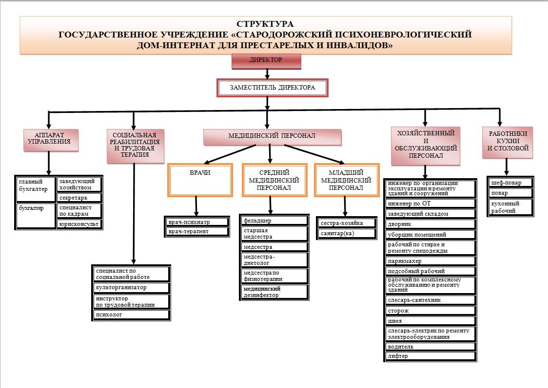 Структура — Стародорожский дом-интернат для престарелых и инвалидов